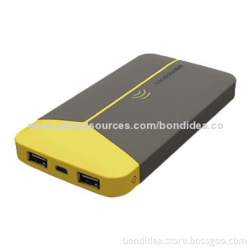 Wireless Charger/Power Bank for Mobile Phones with 5V/1,000mA Charging Voltage and Current